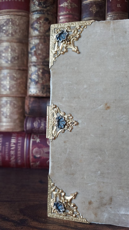 1850s Livre de Mariage | Velvet Wedding Missal w/Large Intricate Clasp
