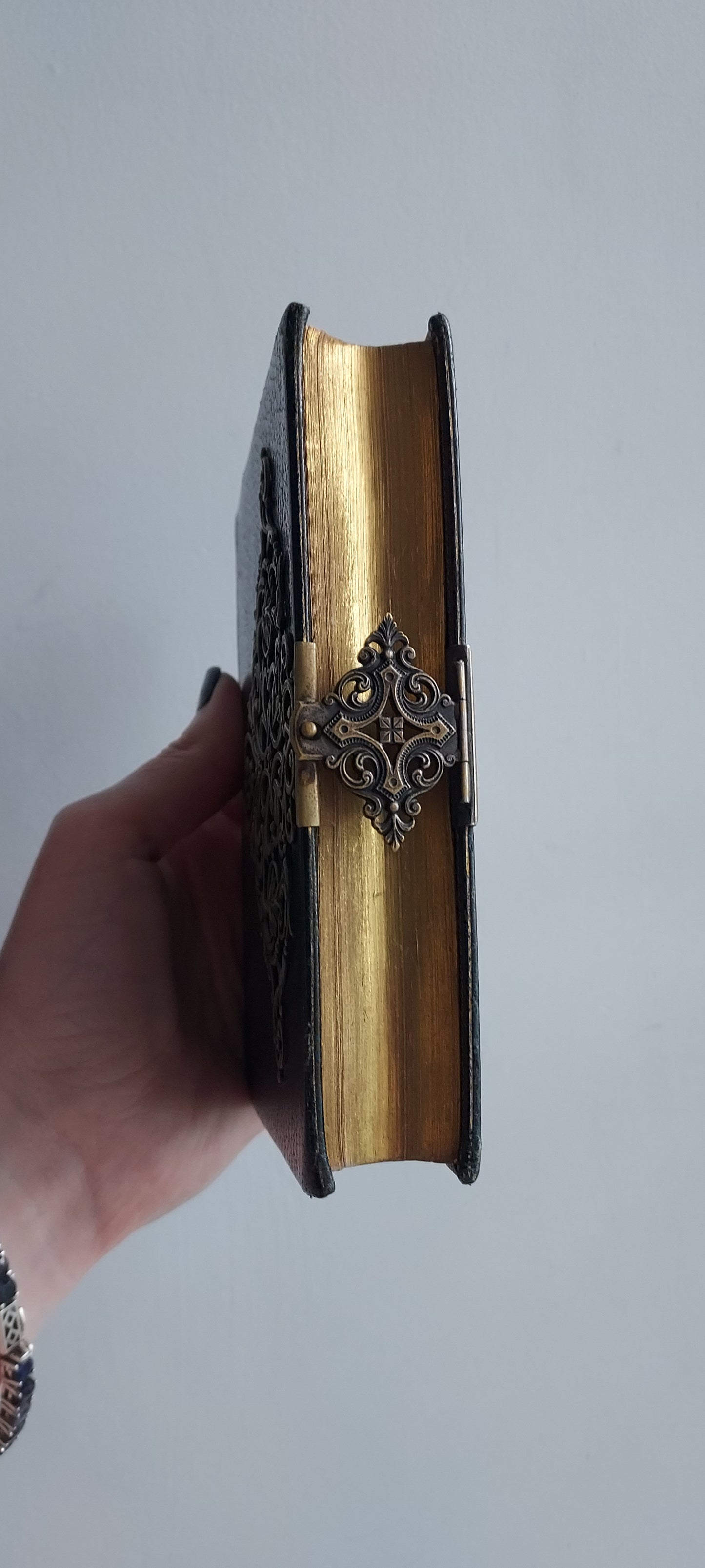 1920 French Missel Romain: Floral Metalwork and Clasp