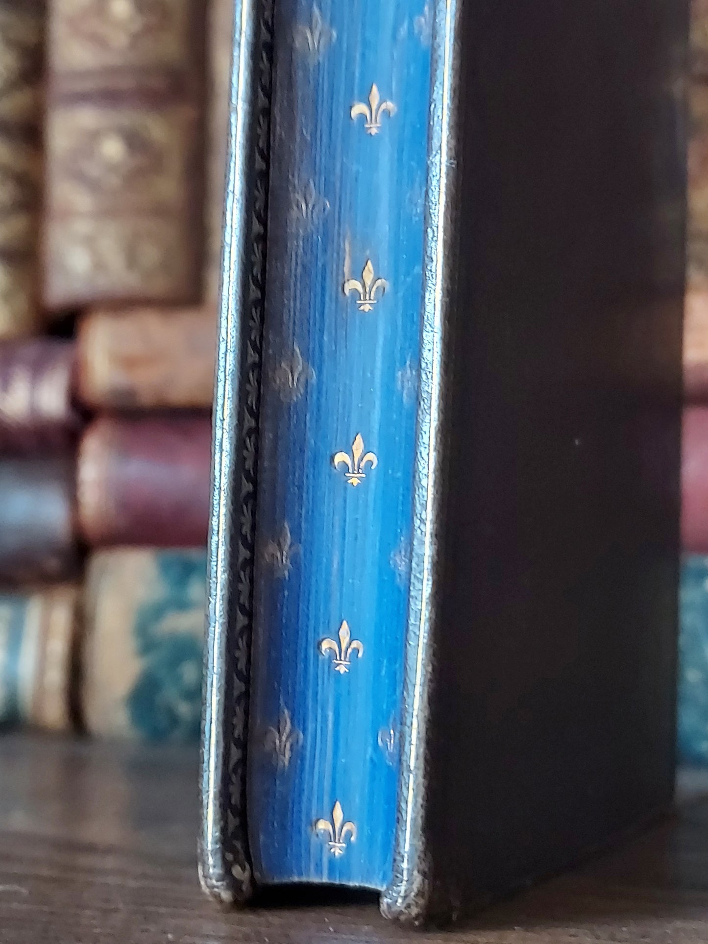 1874 Les Apprêts du beau jour: First Communion Book feat. Blue Pages & Fleur-De-Lis