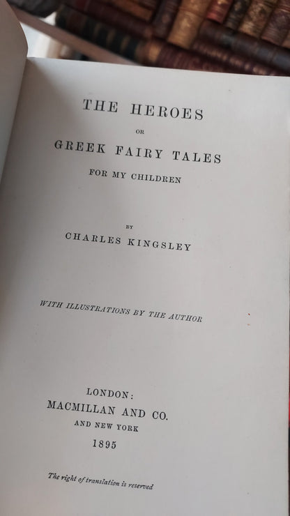 1895 The Heroes: Greek Fairy Tales | Prize Binding & Ex Libris