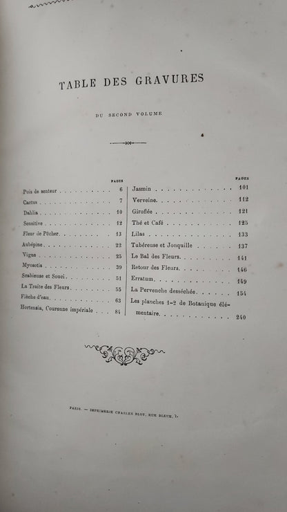 1867 Les Fleurs Animées | Grandville Brown Leather 2-Volume Set