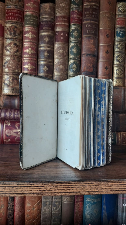 1859 Paroissien Romain | Blue Gauffered Maltese Cross
