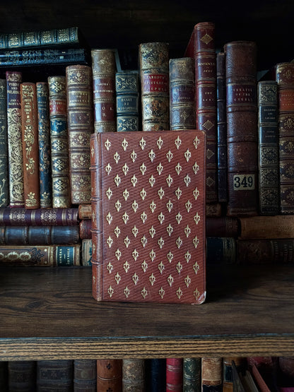 1860s Livre D'Heures Selon le Rit Romain: Gauffered Edges, Fleur-de-Lis Cover