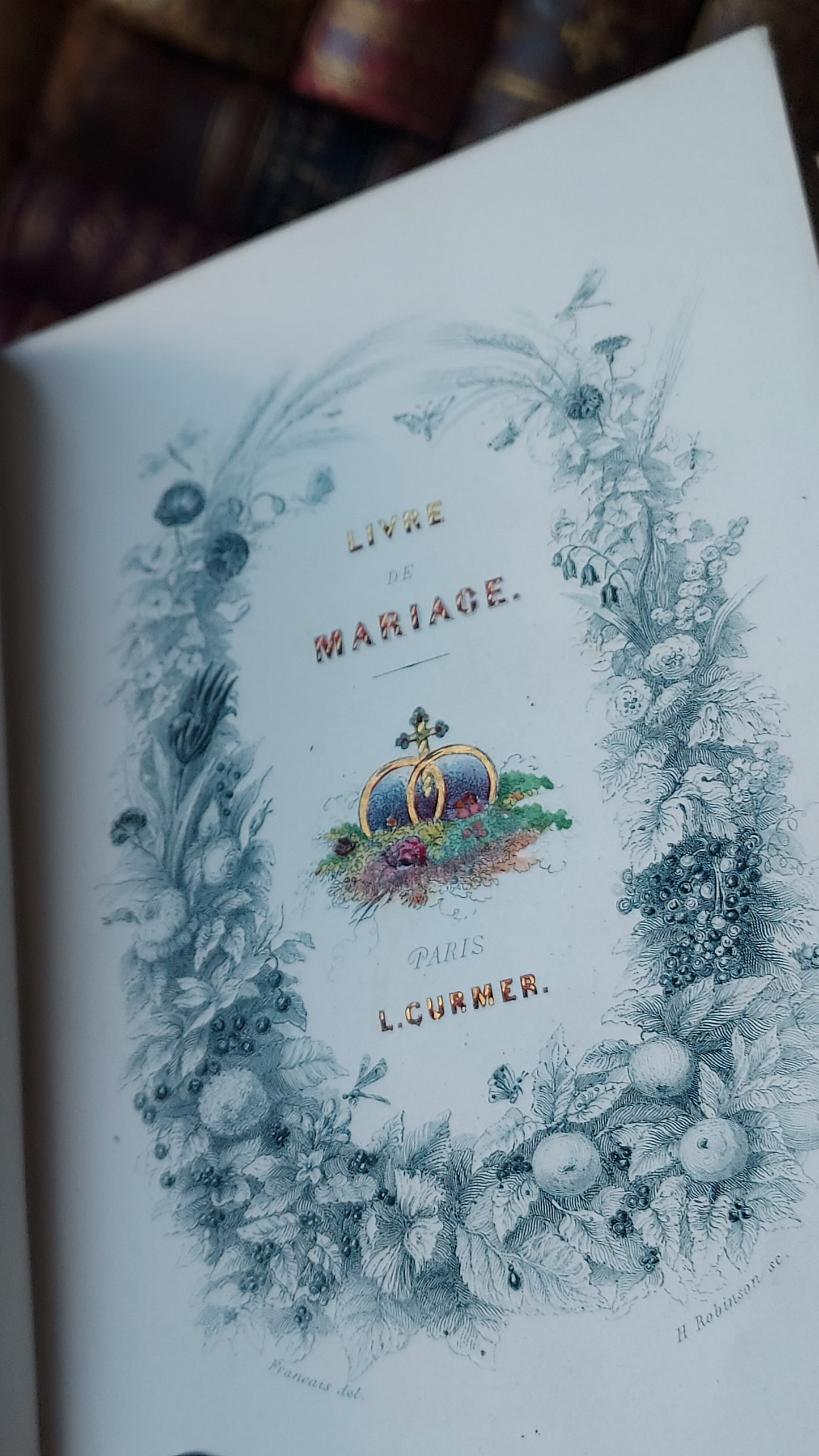 1850s Livre de Mariage | Velvet Wedding Missal w/Large Intricate Clasp