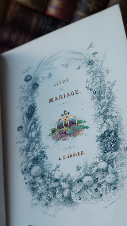 1850s Livre de Mariage | Velvet Wedding Missal w/Large Intricate Clasp