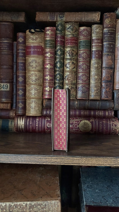 1858 Imitation de Jésus-Christ | Red Pages & Ermine Gauffering