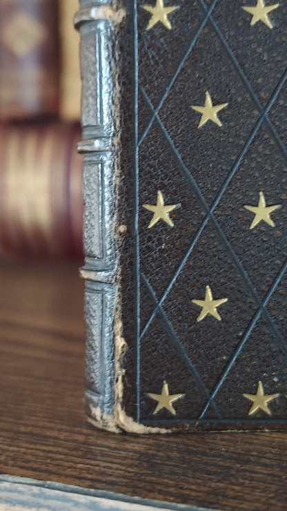 1850s L'Imitation de Jésus-Christ | Miniarture Star Binding w/Blue Gauffered Edges
