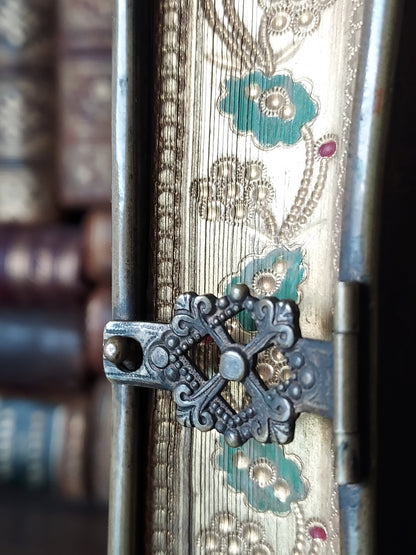 1867 Recueil de prières: Gilt-Gauffered and Hand-Painted Floral Page Edges