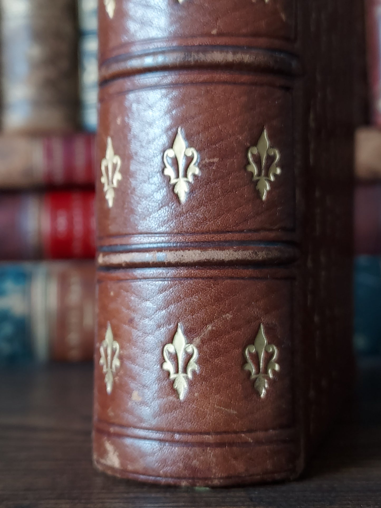 1860s Livre D'Heures Selon le Rit Romain: Gauffered Edges, Fleur-de-Lis Cover