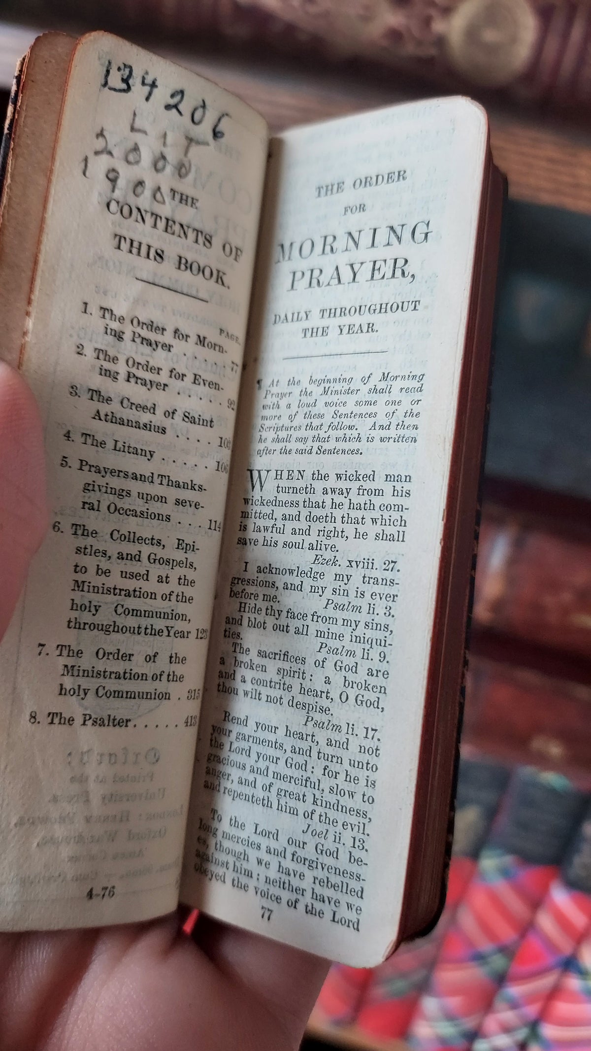 1890s The Book of Common Prayer | Finger Bible