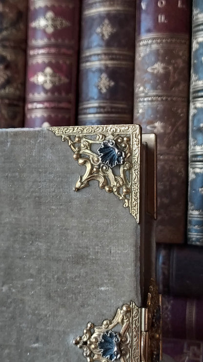 1850s Livre de Mariage | Velvet Wedding Missal w/Large Intricate Clasp