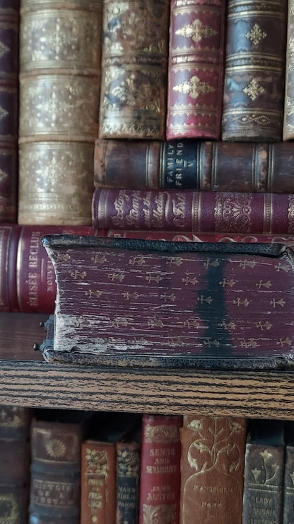 1870s Paroissien Romain | Red Ermine Gauffered Edge