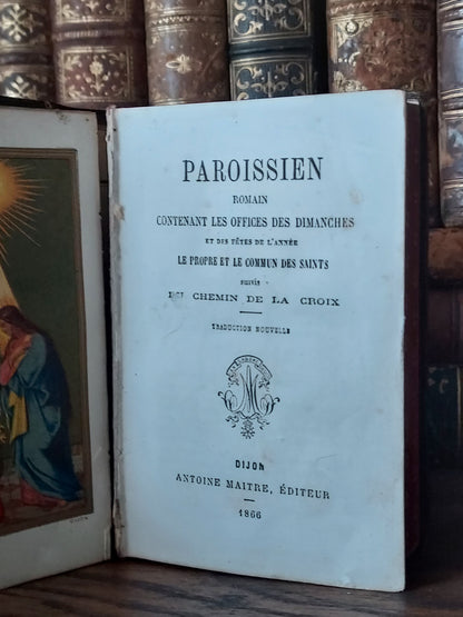 1866 Paroissien Romain | Red & Gold Ermine Edges