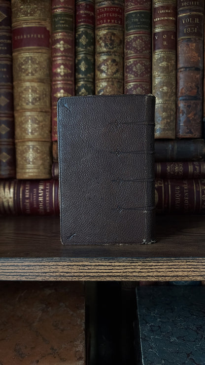 1858 Imitation de Jésus-Christ | Red Pages & Ermine Gauffering