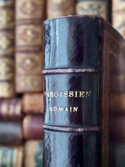 19th-Century Paroissien Romain: Double Gold-Tone Metal Clasp
