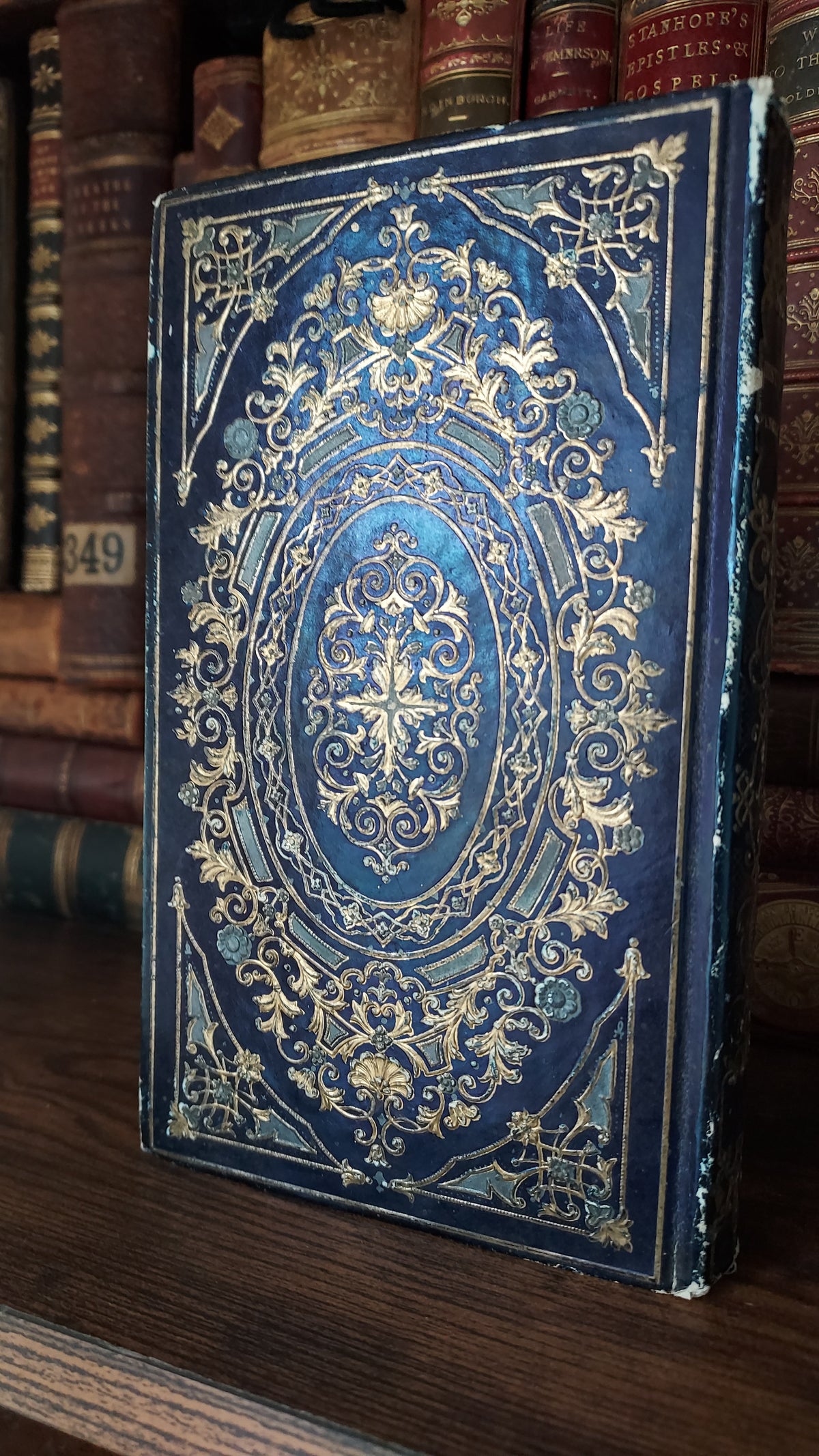 1845 Histoire d'Angleterre | Navy & Gold Cartonnage Binding