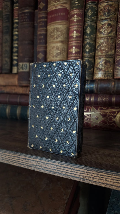 1850s L'Imitation de Jésus-Christ | Miniarture Star Binding w/Blue Gauffered Edges
