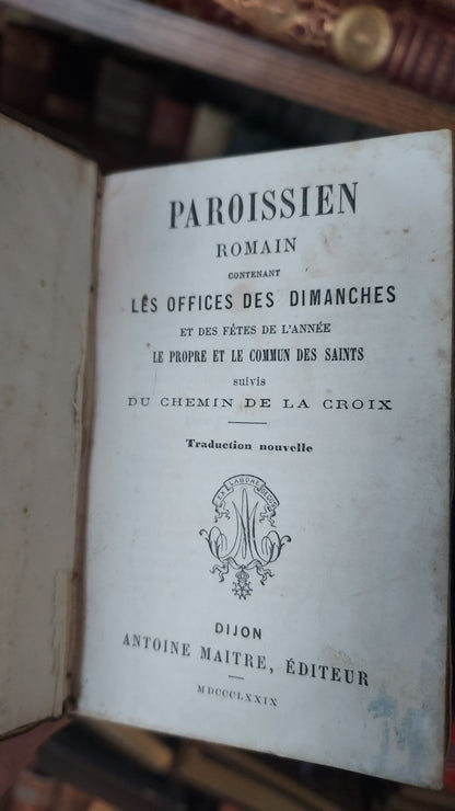 1879 Paroissien Romain | Miniature Clasped Binding