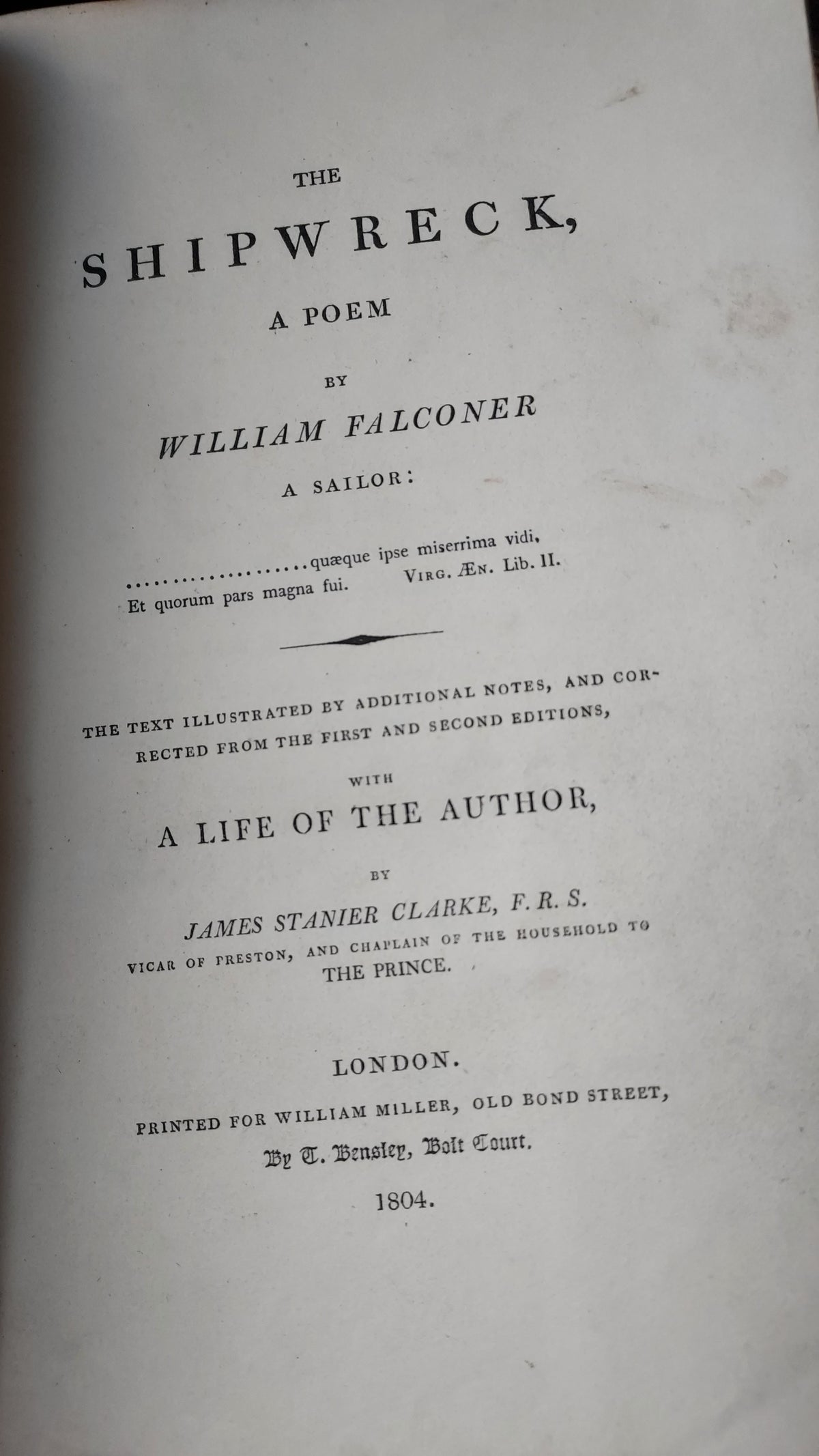 1804 The Shipwreck: A Poem | Green Leather & Thistles