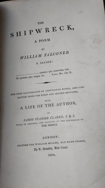 1804 The Shipwreck: A Poem | Green Leather & Thistles