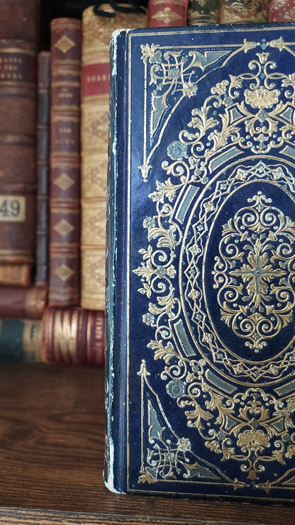 1845 Histoire d'Angleterre | Navy & Gold Cartonnage Binding