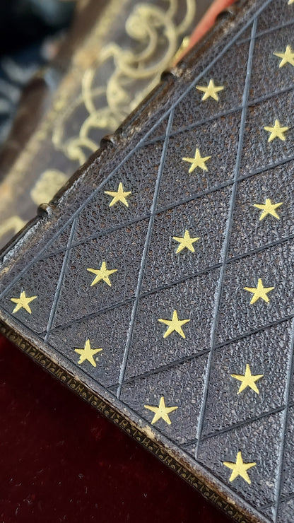 1850s L'Imitation de Jésus-Christ | Miniarture Star Binding w/Blue Gauffered Edges