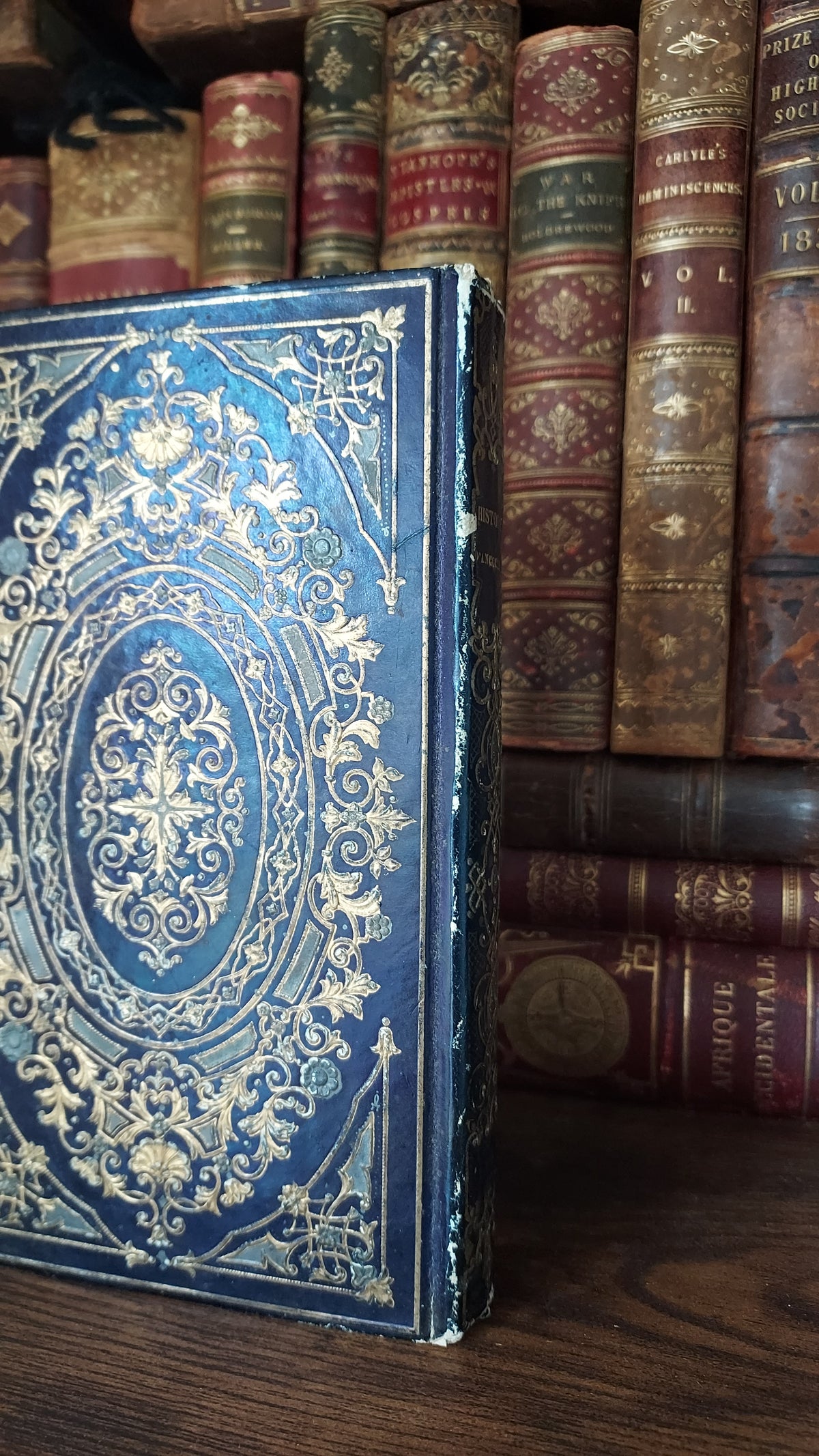 1845 Histoire d'Angleterre | Navy & Gold Cartonnage Binding