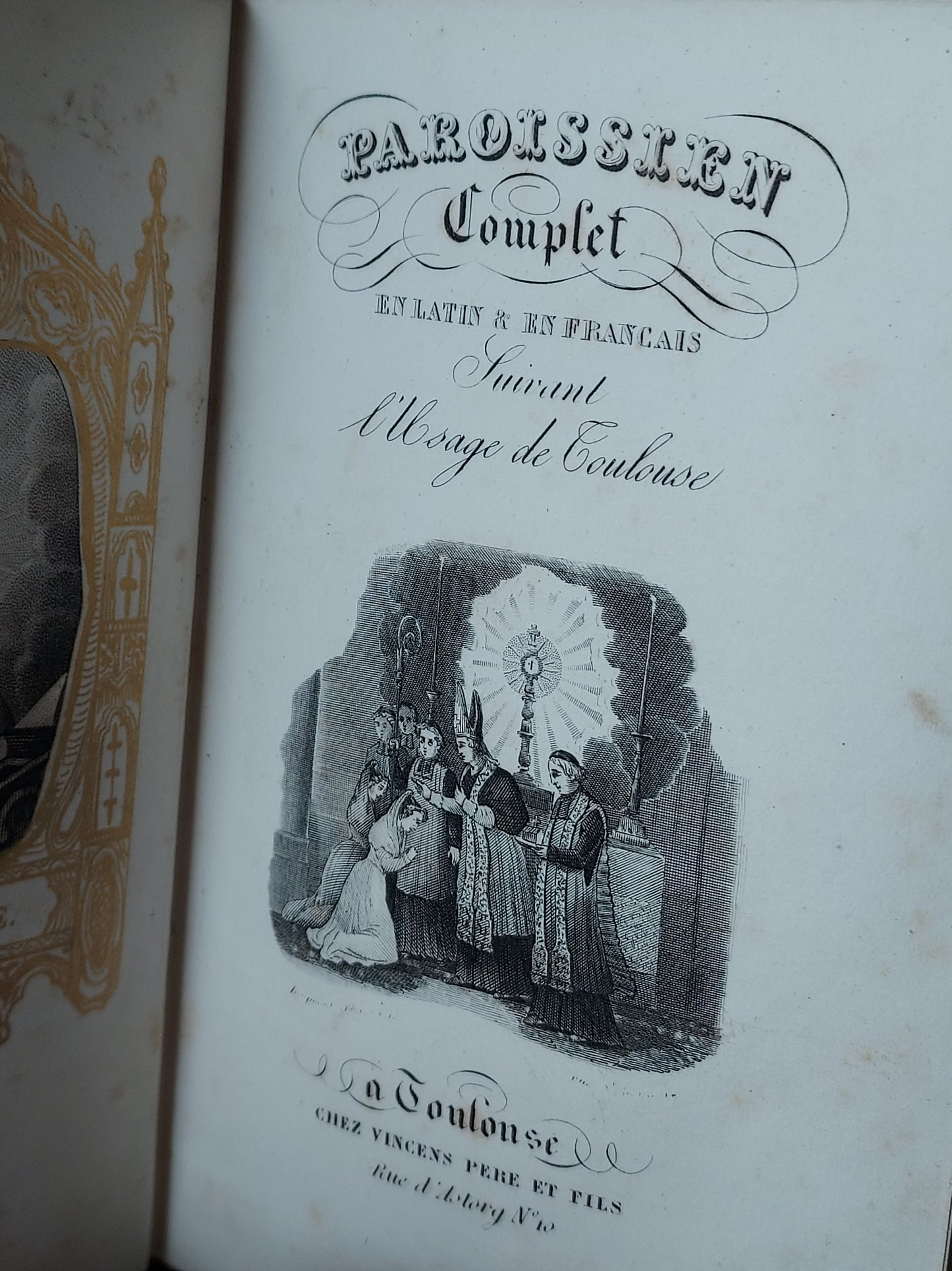 1838 Paroissien Complet | Green Velvet & Cross Clasp