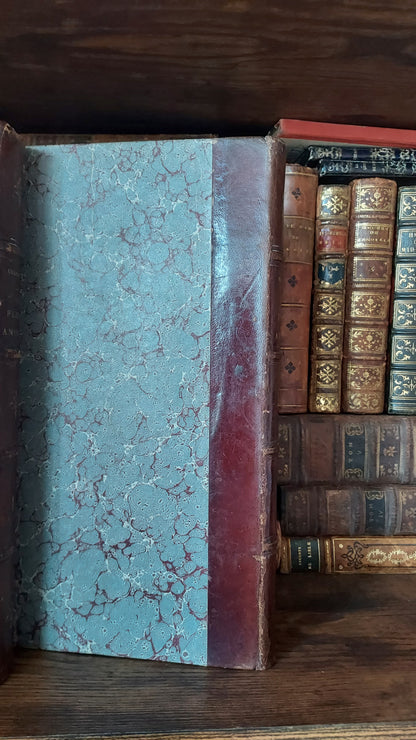1867 Les Fleurs Animées | Grandville Brown Leather 2-Volume Set