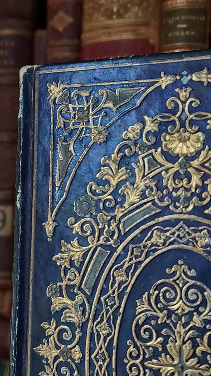 1845 Histoire d'Angleterre | Navy & Gold Cartonnage Binding